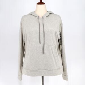 Baldwin Women’s Oatmeal Cotton Soft Knit Gracie Casual Pullover Hoodie Size L